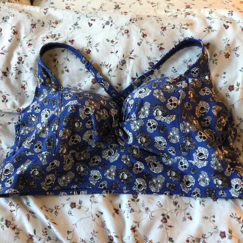Bathing suit top with sugar skulls! ❤️